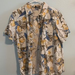 Floral print button up
